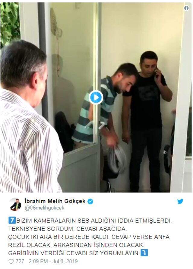 Melih Gökçek'ten çok konuşulacak paylaşım: Kameraları sökmeye gelenler arasında boksörler, güreşçiler var