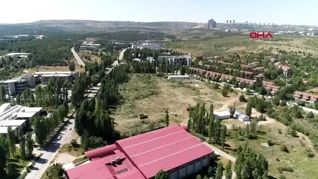 Ankara - ODTÜ'de, ağaçların kesildiği alan havadan görüntülendi Ankara - ODTÜ'de, ağaçların kesildiği alan havadan görüntülendi