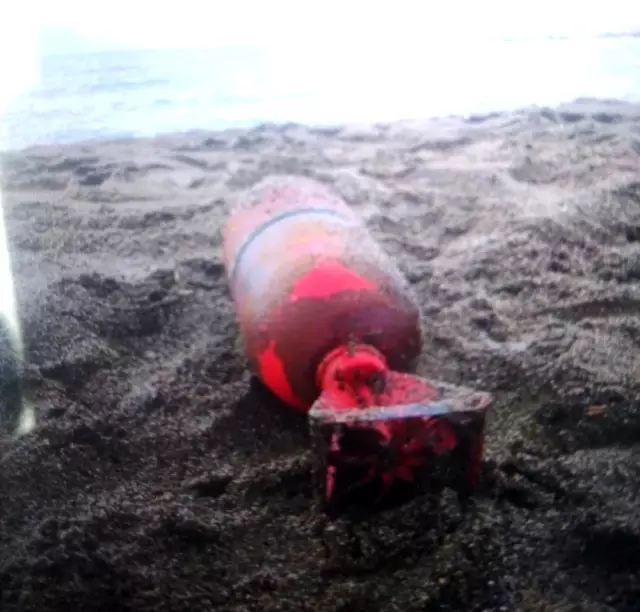 Karasu Plajı'nda bulunan denizaltına ait bomba paniğe neden oldu