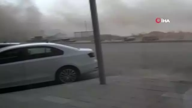Kırşehir'de toz bulutu oluştu