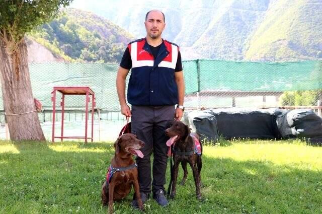 Narkotik köpeği Vuslat emekliliğini deniz kıyısında kutladı