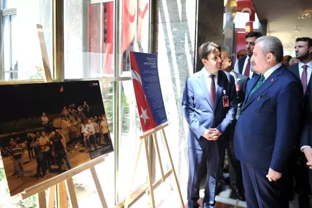 TBMM Başkanı Şentop, İhlas Haber Ajansı'nın 15 Temmuz Sergisi'ni gezdi