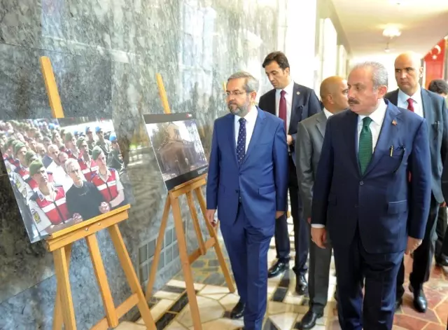 TBMM Başkanı Şentop, İhlas Haber Ajansı'nın 15 Temmuz Sergisi'ni gezdi