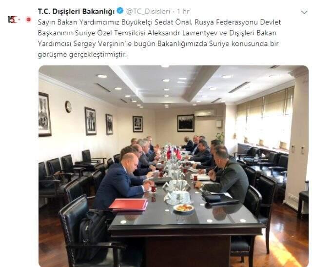 Türk ve Rus heyetleri Dışişleri Bakanlığında Suriye'yi görüştü