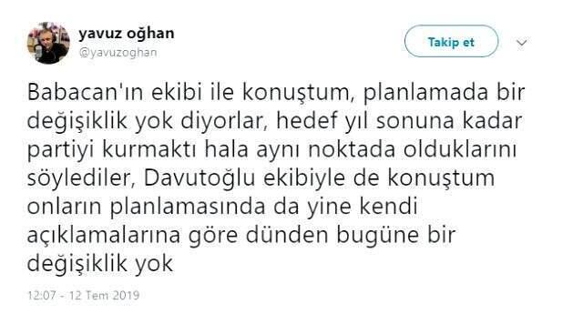Ali Babacan yeni parti kurma kararını erteledi mi?