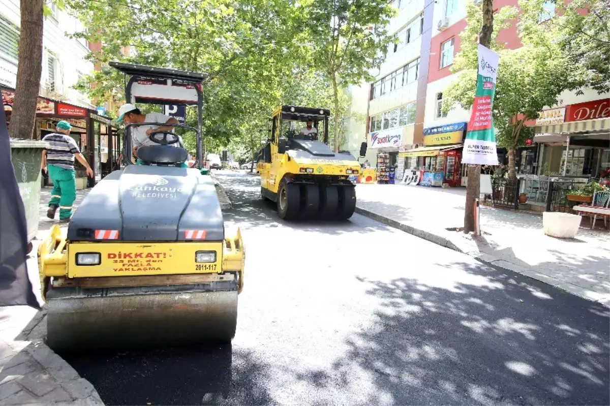 Çankaya'dan Kızılay'da asfalt çalışması