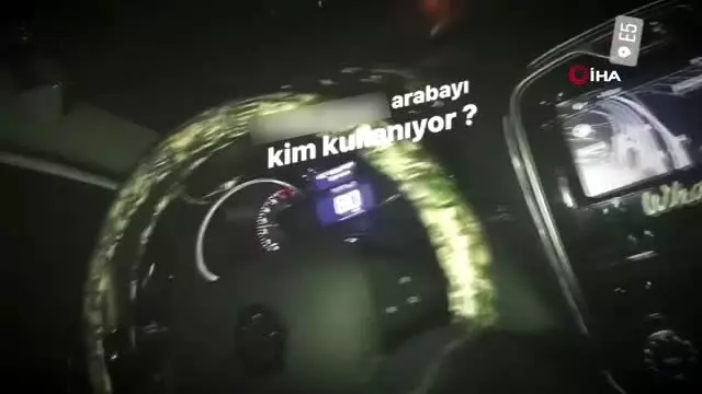 Trafikte otomobili diziyle kullanan maganda kamerada