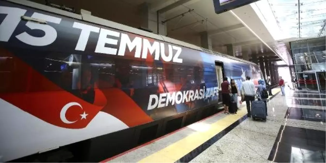 15 Temmuz görselli hızlı tren, ilk seferini yaptı