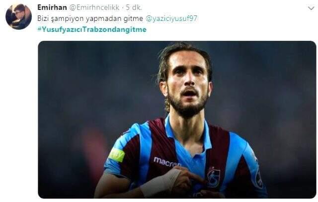Trabzonsporlu taraftarlar, Yusuf Yazıcı'nın takımdan ayrılmasını istemiyor!
