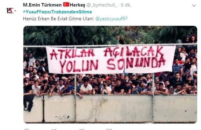 Trabzonsporlu taraftarlar, Yusuf Yazıcı'nın takımdan ayrılmasını istemiyor!
