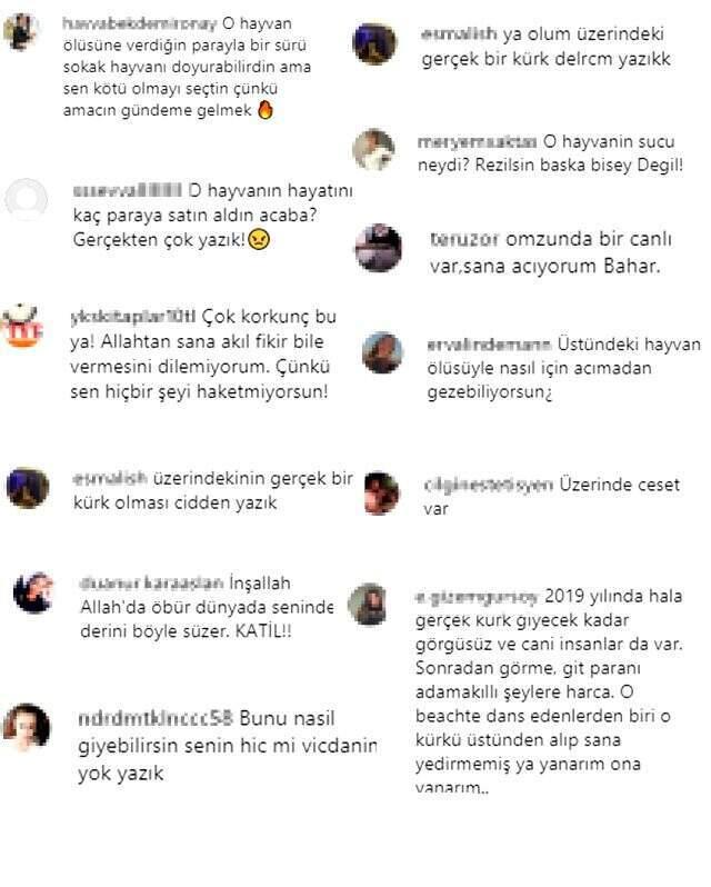 Bahar Candan'ın gerçek kürk olduğu söylenen paylaşımlarına tepki yağdı
