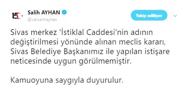 İstiklal Caddesi isminin değiştirilmesi teklifine vali son noktayı koydu