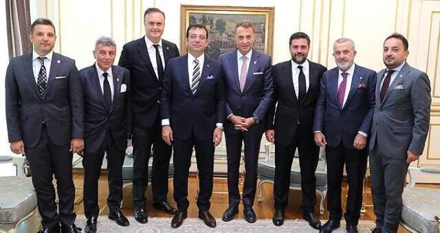 Beşiktaş Başkanı Fikret Orman ve yöneticiler, Ekrem İmamoğlu'nu ziyaret etti