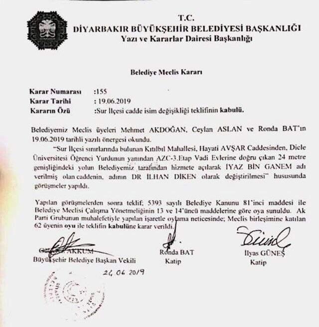 Diyarbakır Valiliğinden HDP'li belediyenin kararını ret! Caddeye terör suçlusunun adını vereceklerdi