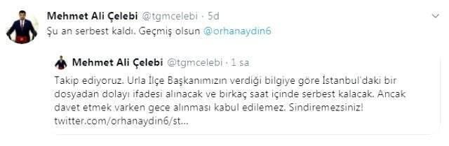 Gözaltına alınan oyuncu Orhan Aydın serbest bırakıldı
