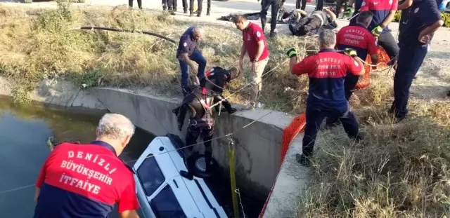 Otomobil sulama kanalına uçtu: 2 ölü