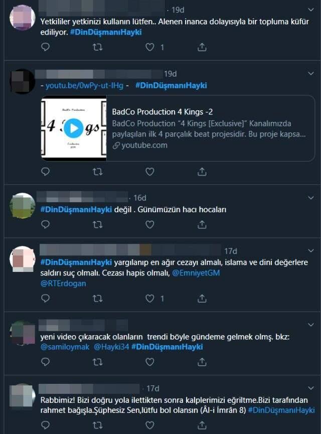 Rapçi Hayki, çocuk istismarına tepki göstermek için yaptığı paylaşımda dini değerlere küfür etti