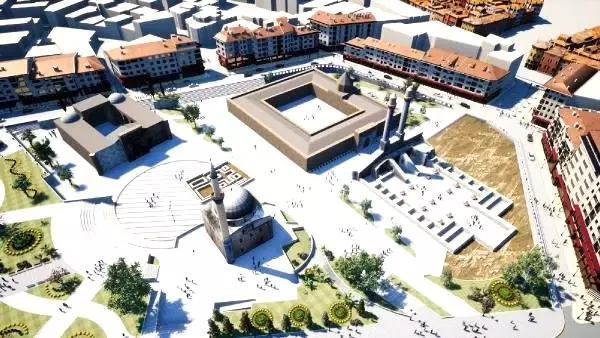 Sivas'ta tarihi eserlerin çevresindeki binalara cephe düzenlemesi