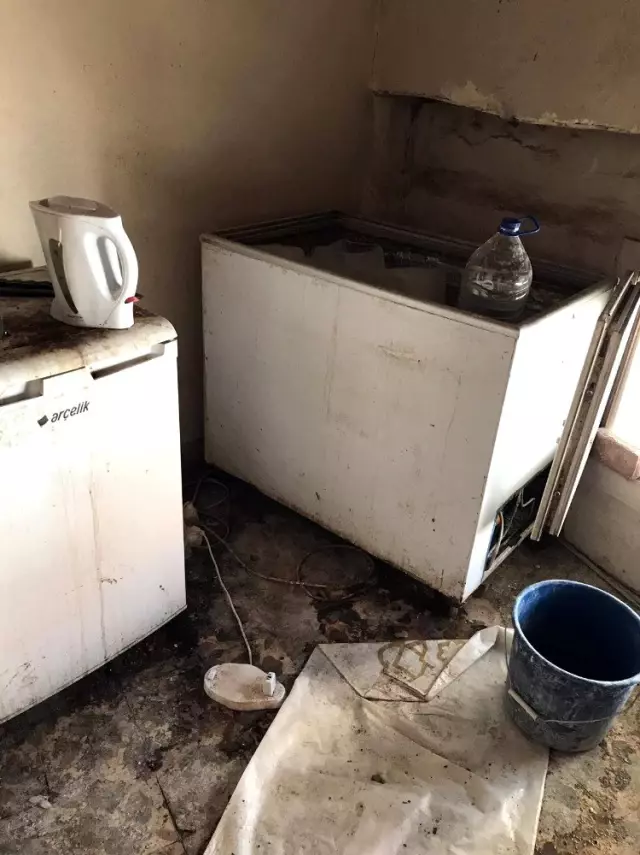 Paslı tepsilerin, kirli duvarların bulunduğu ekmek fırını şaşkınlık yarattı