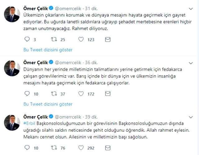 Erbil'deki saldırıya Cumhurbaşkanı Erdoğan'dan ilk tepki