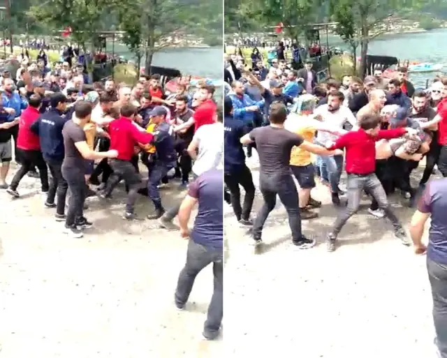 IKBY bayrağı açtığı için PKK sempatizanı sanılan turist, linç edildi IKBY bayrağı açtığı için PKK sempatizanı sanılan turist, linç edildi