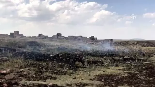 Ani Örenyeri'nde ot yangını - KARS
