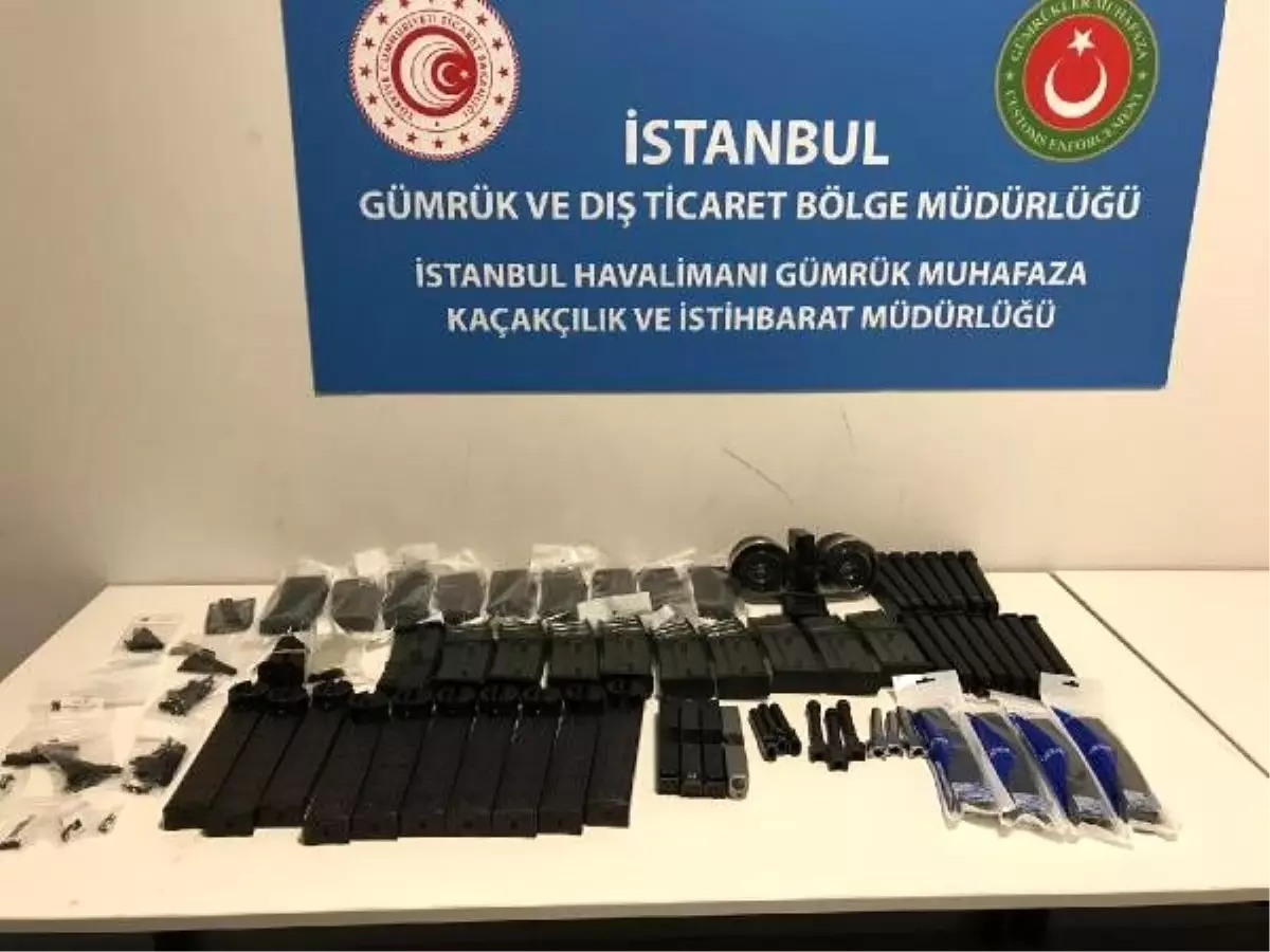 İstanbul Havalimanı'nda çok sayıda silah parçası ele geçirildi
