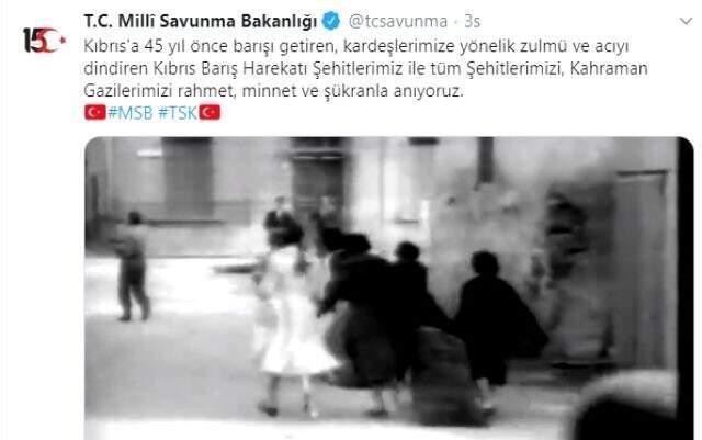 MSB'den 'Kıbrıs Barış Harekatı' paylaşımı