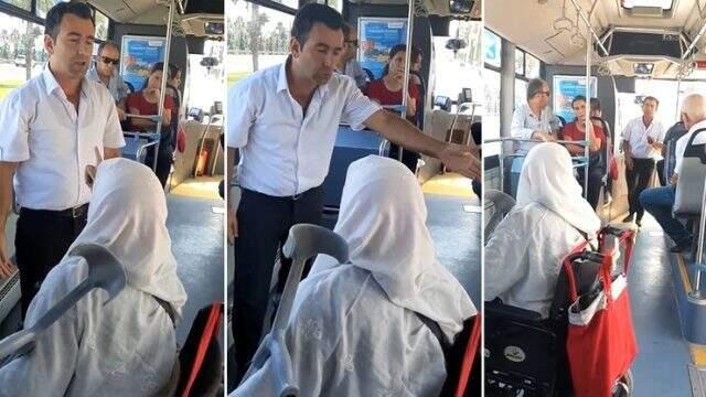 Yaşlı teyzenin şoföre Özürlü rampası sitemi yasamsal medyayı salladı