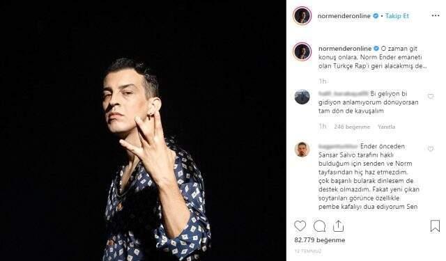 Norm Ender'in göndermesine Ezhel'den cevap geldi!