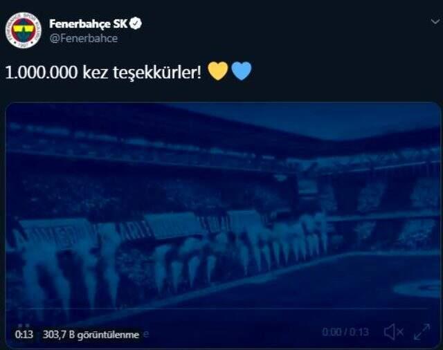 Fenerbahçe, YouTube'da 1 milyon aboneye ulaştı! Bir ilki başardı