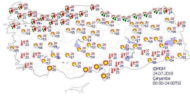 Meteorolojiden Çarşamba günü için sağanak yağış uyarısı!