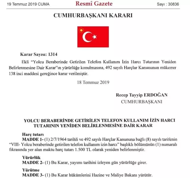 Yurt Dışından Getirilen Telefon Harcı Böyle Zam Görmedi! 1500TL OLDU