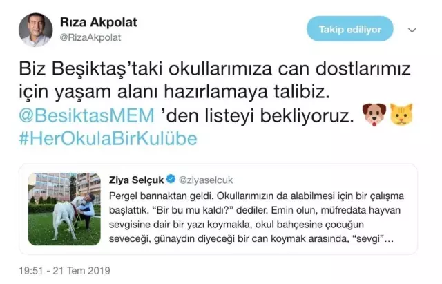 Bakan Selçuk'un çağrısına Başkan Akpolat'tan destek
