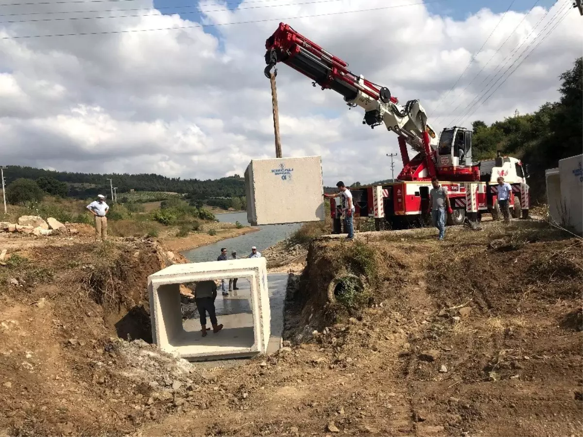 Çan Bardakçılar menfez çalışmaları tamamlandı