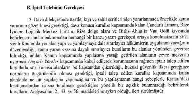 Deniz kıyılarının doldurulmasına AYM 'dur' dedi