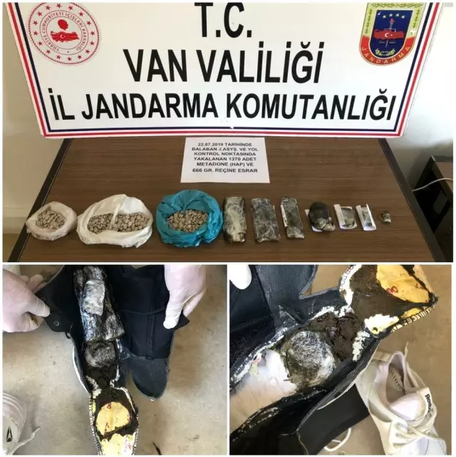 İran uyruklu yolcunun ayakkabı tabanından uyuşturucu madde çıktı