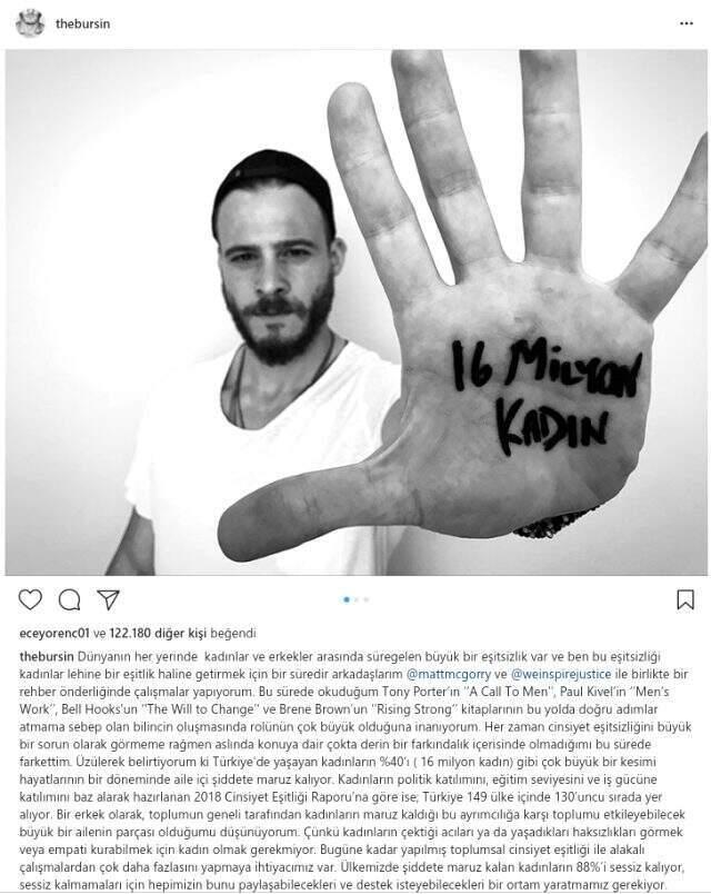 Kerem Bürsin 16 milyon kadına böyle sahip çıktı!