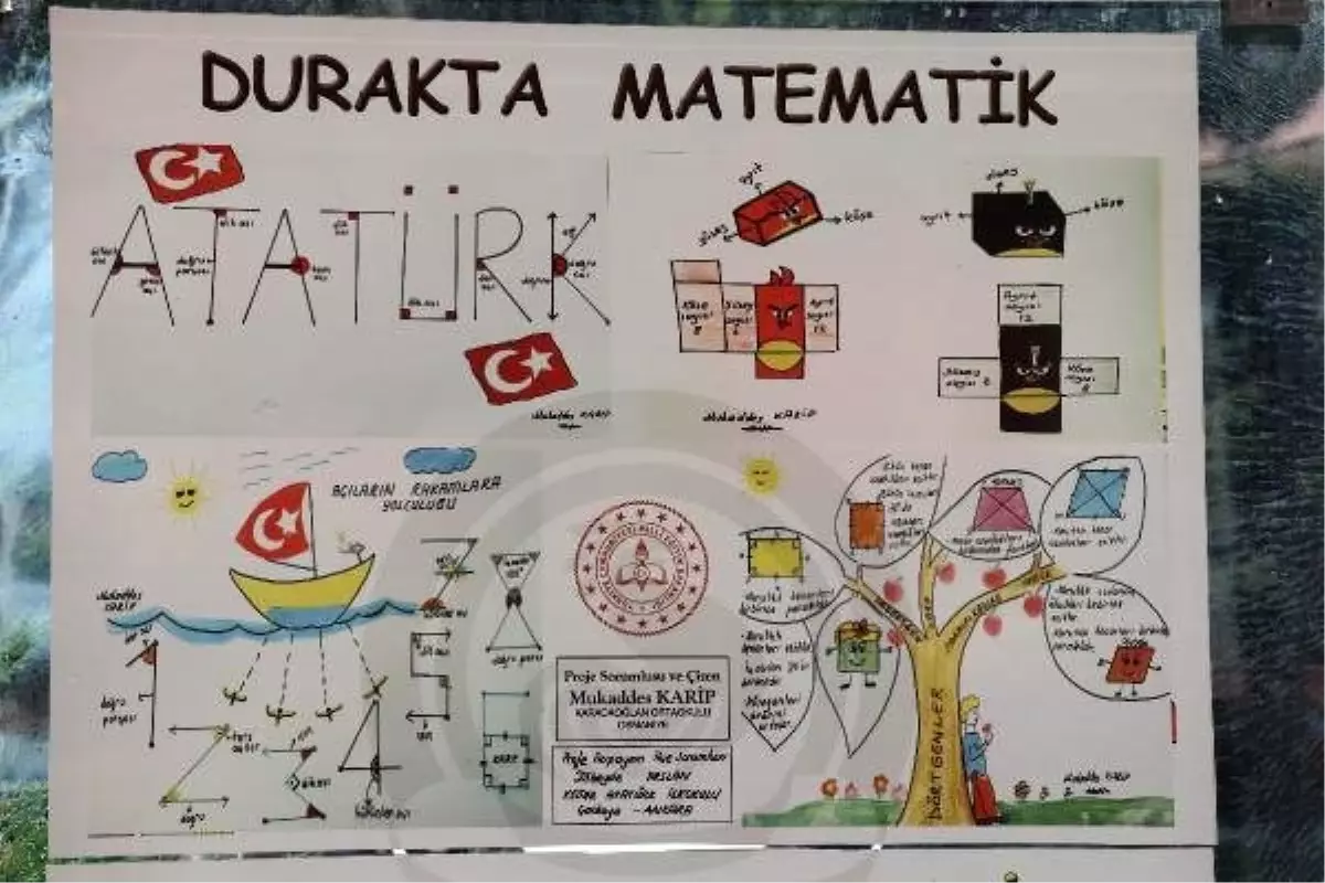 Otobüs beklerken durakta matematik öğrenilecek