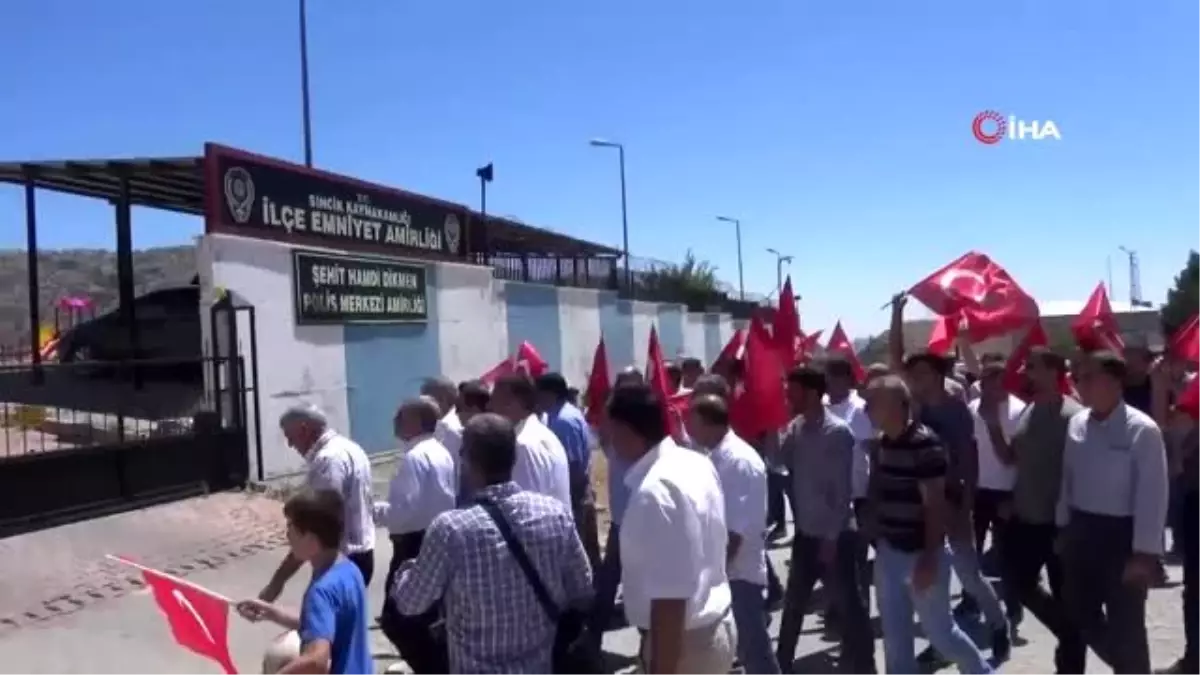 Hain saldırının yaşandığı ilçede teröre lanet yürüyüşü