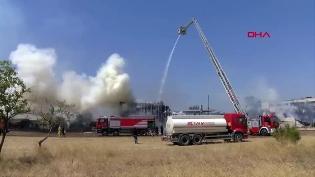 İzmir'de palet deposunda yangın