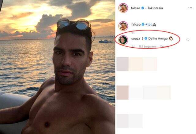 Josef de Souza'dan Falcao'nun fotoğrafına taraftarı heyecanlandıran yorum!