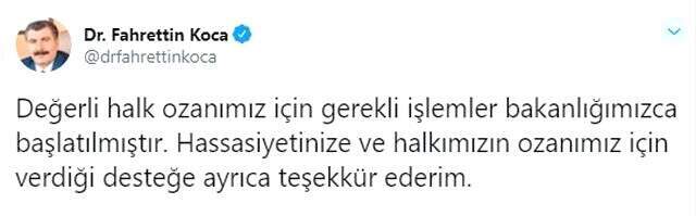 Bakan Koca'dan halk ozanının tedavisine destek