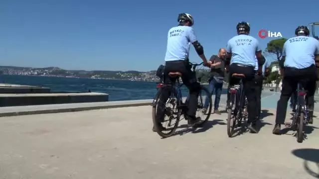 Beykoz'da 'Bisikletli Zabıtalar' görevde Beykoz'da 'Bisikletli Zabıtalar' görevde