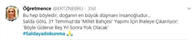 Salda Gölü'ne yapılması planlanan millet bahçesi için sosyal medyada tepkiler çığ gibi büyüyor
