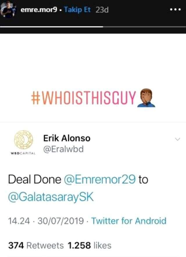 Galatasaray'a transferi duyurulmuştu! Emre Mor'dan kafaları karıştıran paylaşım