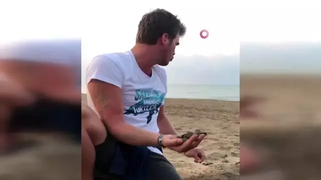 Kıvanç Tatlıtuğ, küçük Can ile caretta carettaları denizle böyle buluşturdu Kıvanç Tatlıtuğ, küçük Can ile caretta carettaları denizle böyle buluşturdu