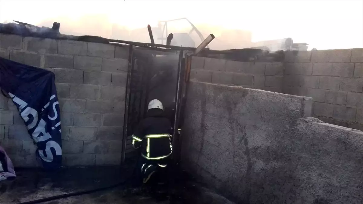 Şanlıurfa'da odunluk yangını