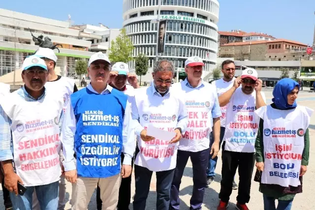 Bolu Belediyesi'nde işten çıkarılan işçiler eylemlerinin 100'üncü gününde Bolu Belediyesi'nde işten çıkarılan işçiler eylemlerinin 100'üncü gününde