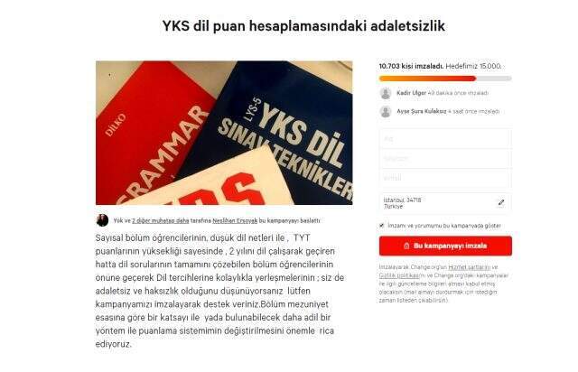 İmza kampanyası başlattılar! YKS'deki sıralama sorunu, dil öğrencilerini isyan ettirdi